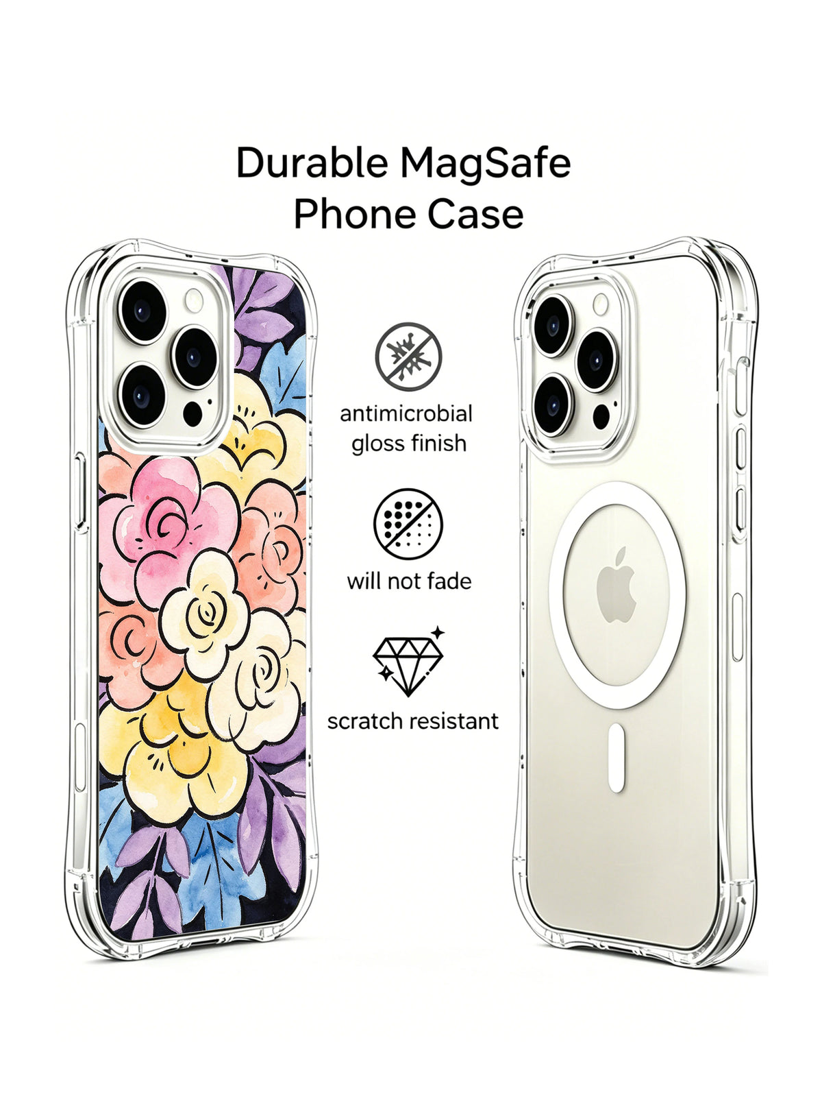 Supplied marketing graphic with unverified protection, fit or MagSafe statements