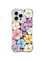 Soft Candy Petal Field: Dense pink, lavender, cream, yellow and blue flowers overlap across a dark field.