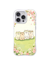 Flower Crown Bears iPhone 14 Pro Max case in Cherry Blossom Crown Circle artwork