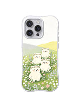 Flower Crown Bears iPhone 14 Pro Max case in Lily Valley Parade artwork