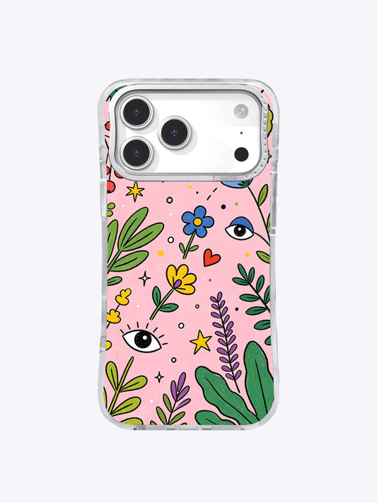 Flower Eyes Secret World iPhone 17 Pro Max case front view