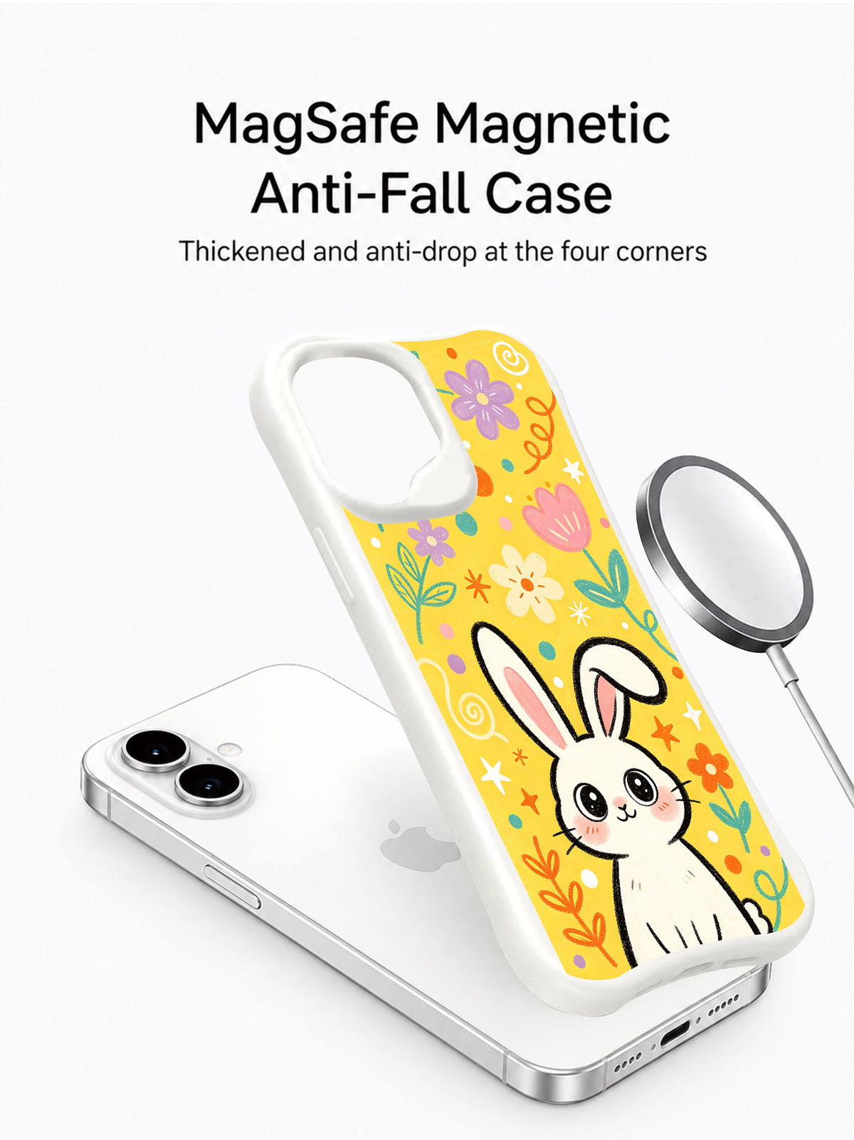 Flower Rabbit MagSafe iPhone 16 Plus case