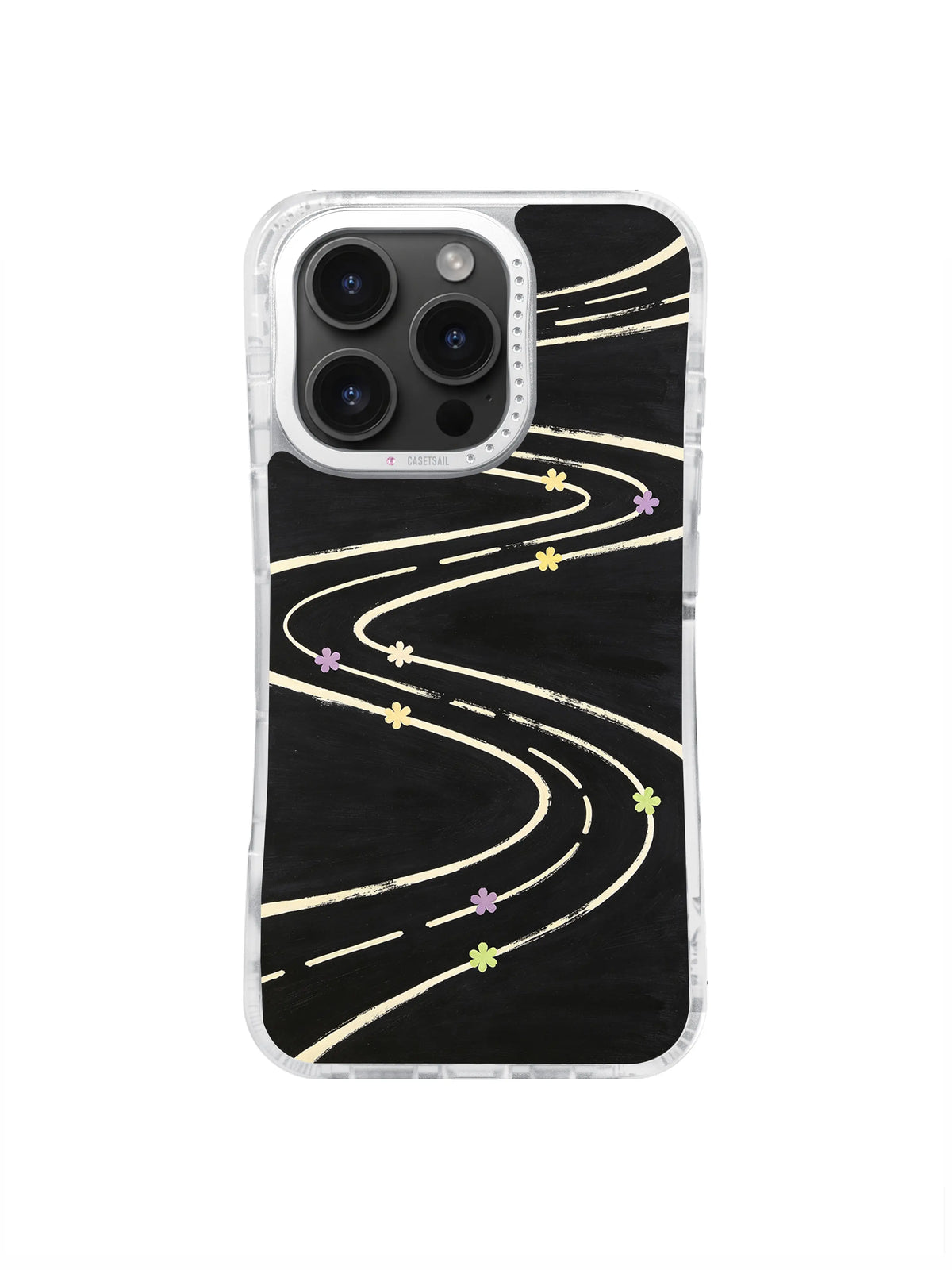 Flowing Garden Lines on an iPhone case