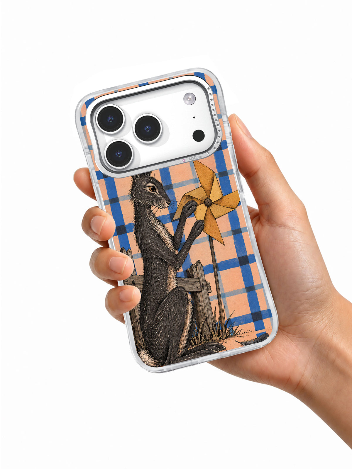 Folding the Wind iPhone 17 Pro case held in hand