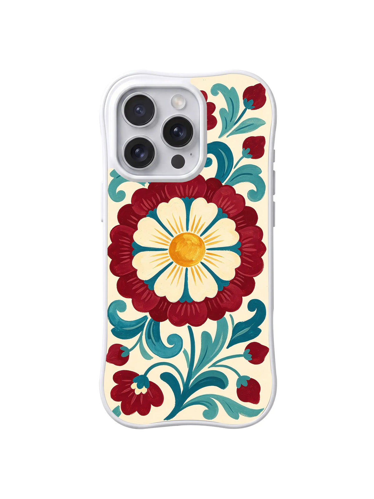 Ceremony Sun Rosette pattern on iPhone 15 Pro case