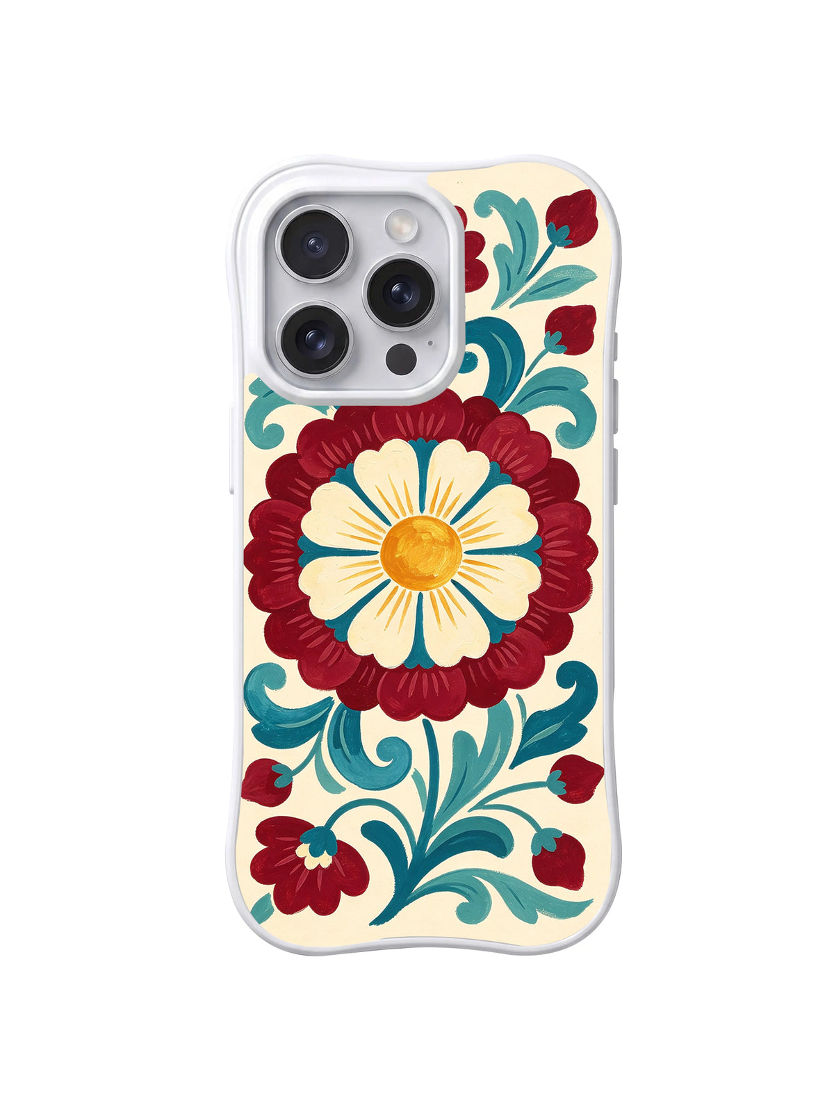 Folk Flower Ceremony iPhone 15 Pro case front view