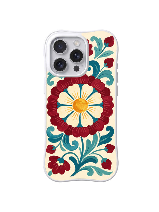 Folk Flower Ceremony iPhone 15 Pro case front view