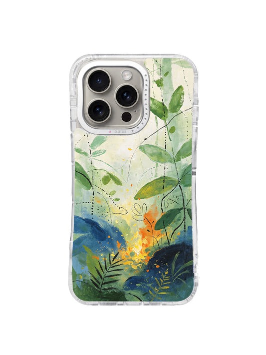 Forest Spirit Symbols enchanted iPhone 16 Pro case front view
