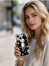 Person holding Vesper Wraith cute gothic creature iPhone 15 Plus case