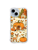 Fox Pumpkin Village pattern on iPhone 14 case