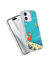 Fox and the Uncooperative Kite iPhone 17 Case angled front and back view