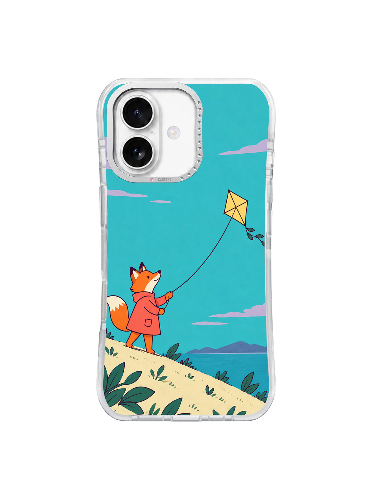 Fox and the Uncooperative Kite iPhone 17 Case front view