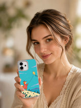 Fox and the Uncooperative Kite iPhone 17 Case lifestyle portrait