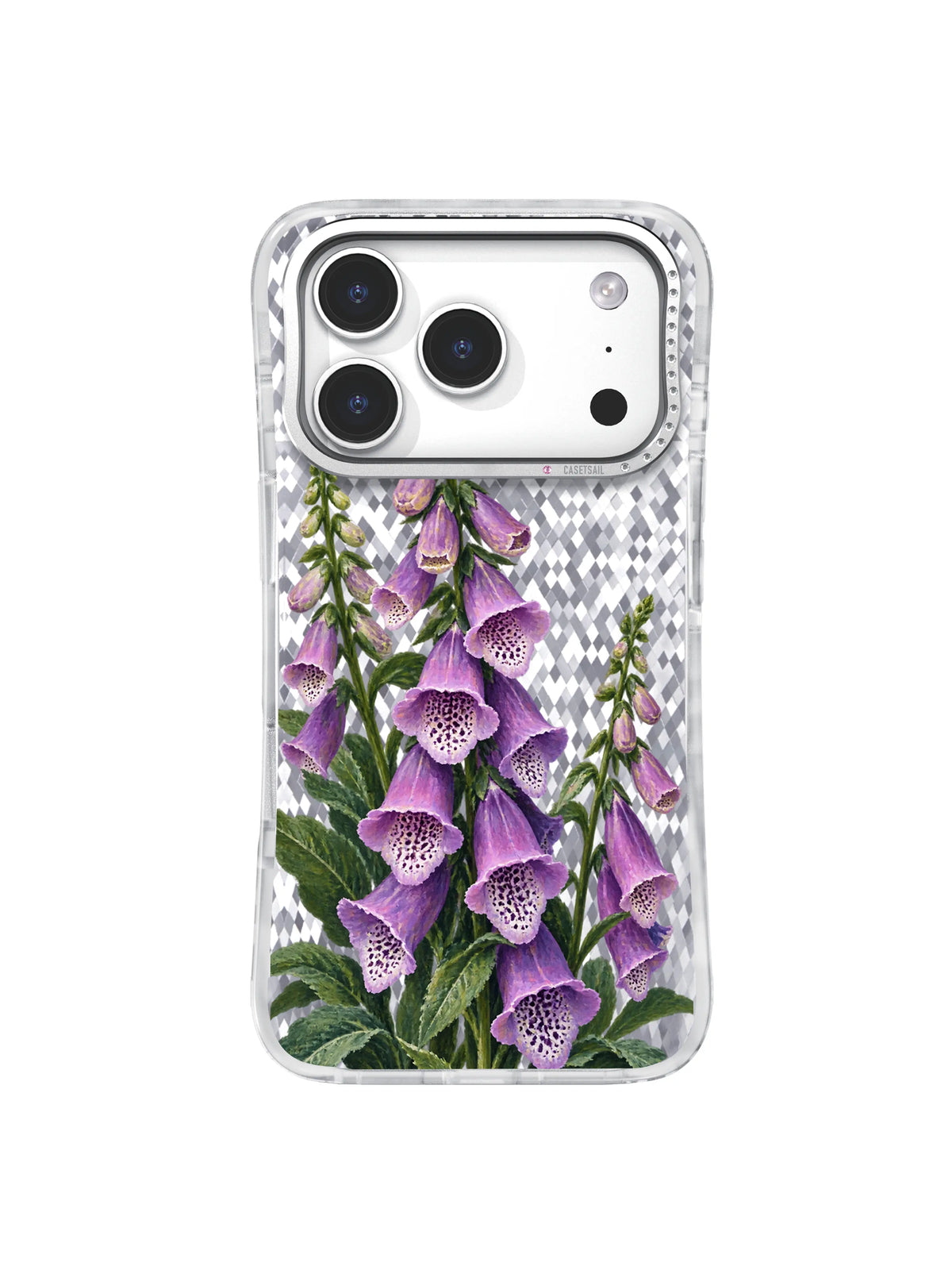 Pink Count foxglove artwork for iPhone 17 Pro case