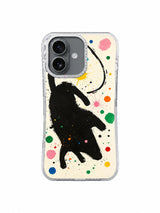 Joyful Leap Silhouette pattern iPhone 16 Pro case