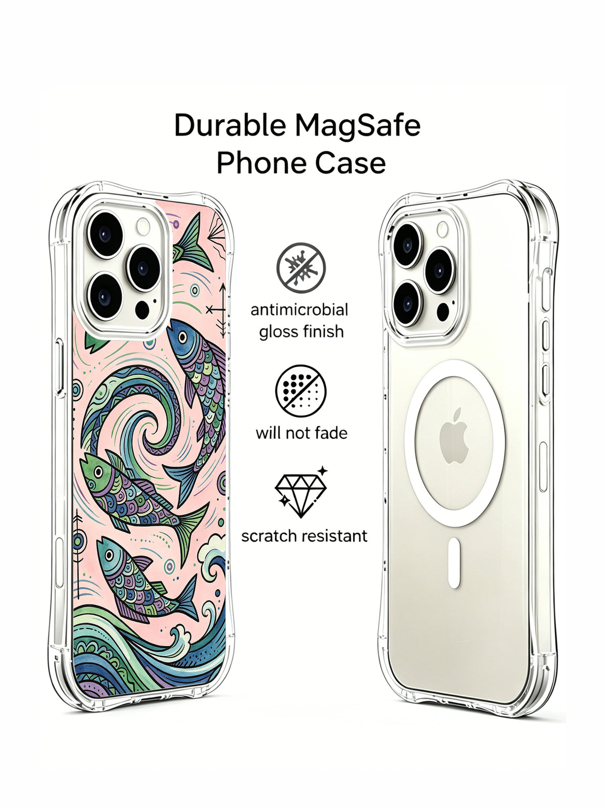 Free sea wind fish iPhone 14 Pro case side view