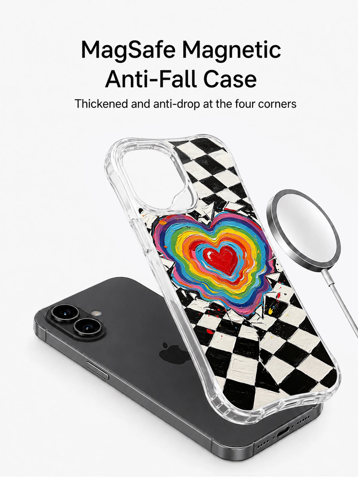 Freedom Heart Tide iPhone 16 Plus case magnetic charging view
