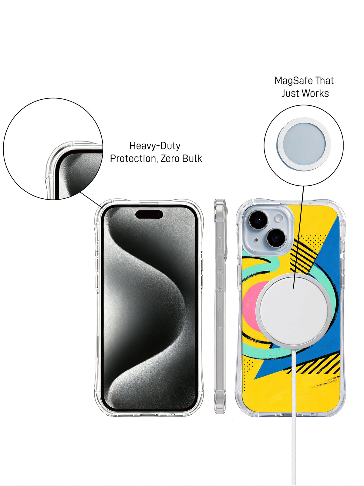 Freedom Motion Map iPhone 15 case design features