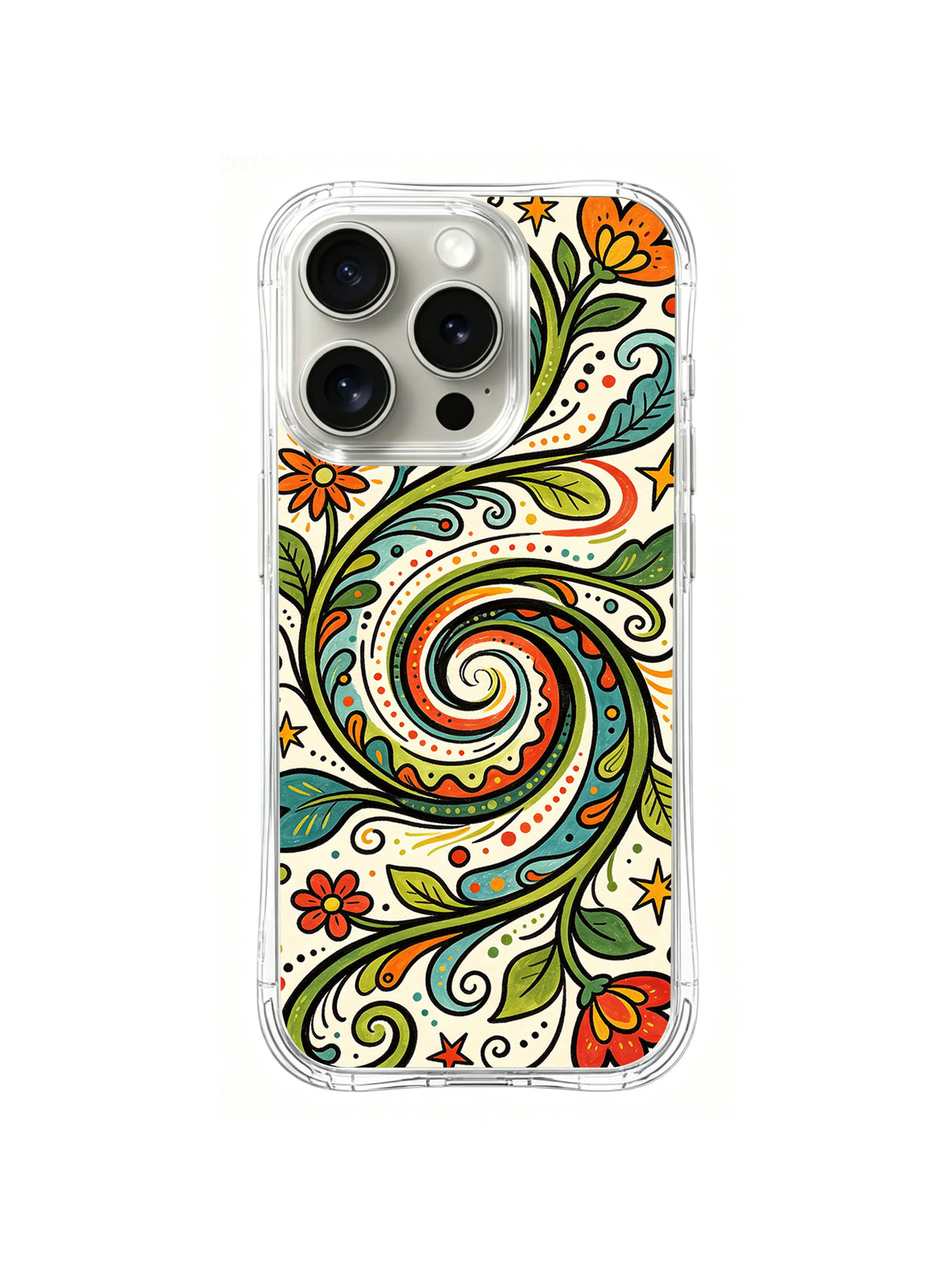 Spiraling Garden Wind iPhone 14 Pro case pattern