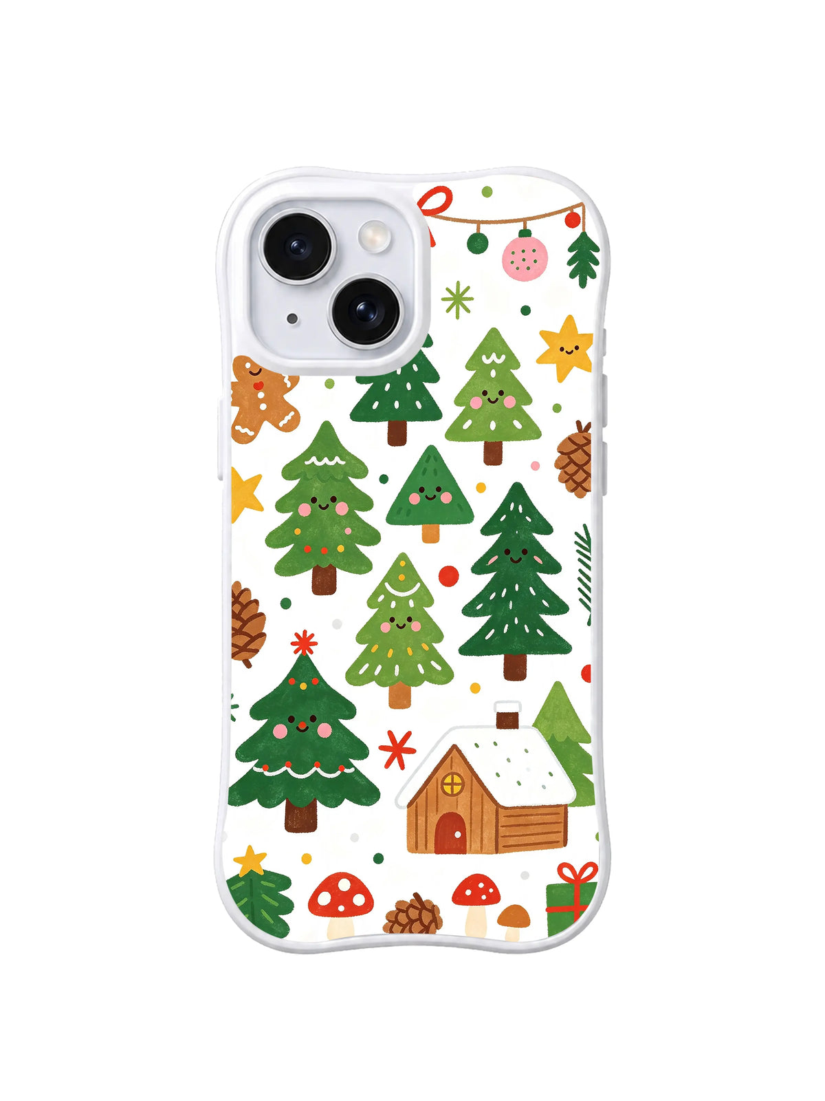 Friendly Fir Cottage pattern iPhone 13 case