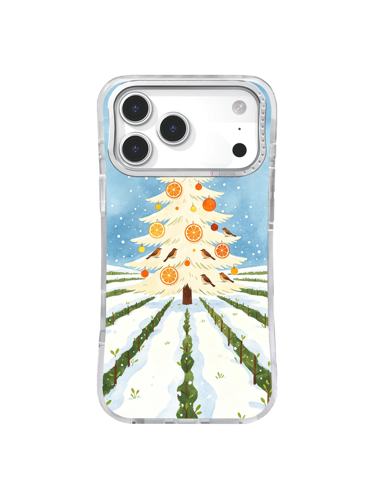 Frosted citrus beacon orchard artwork iPhone 17 Pro case pattern one