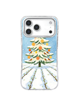 Frosted citrus beacon white pine and birds iPhone 17 Pro case pattern two