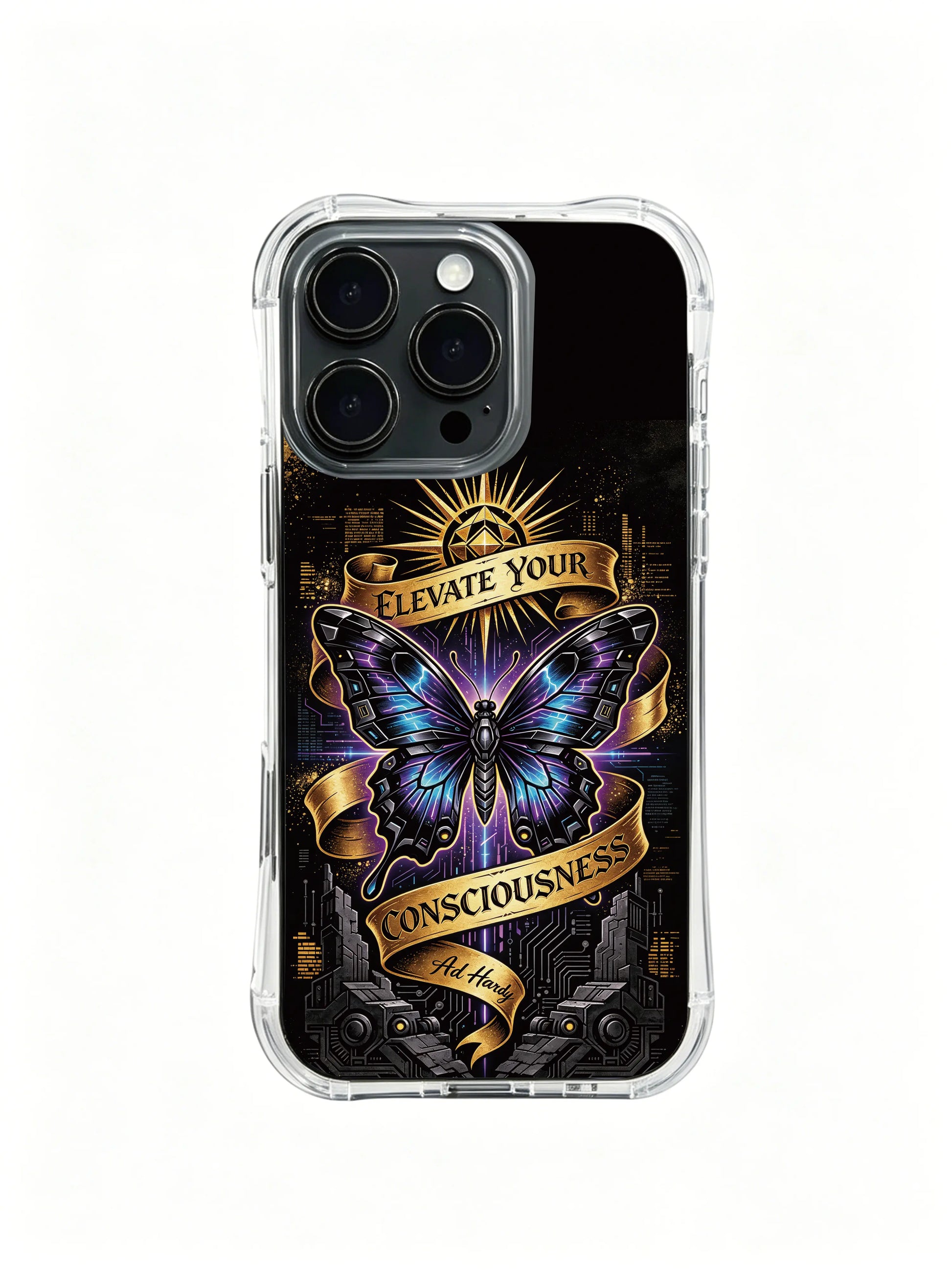 Sharp functional structure with hardcore outline PhoneCasing, ornamental artistic iPhone 14 Plus Case, slim lightweight portable casing.