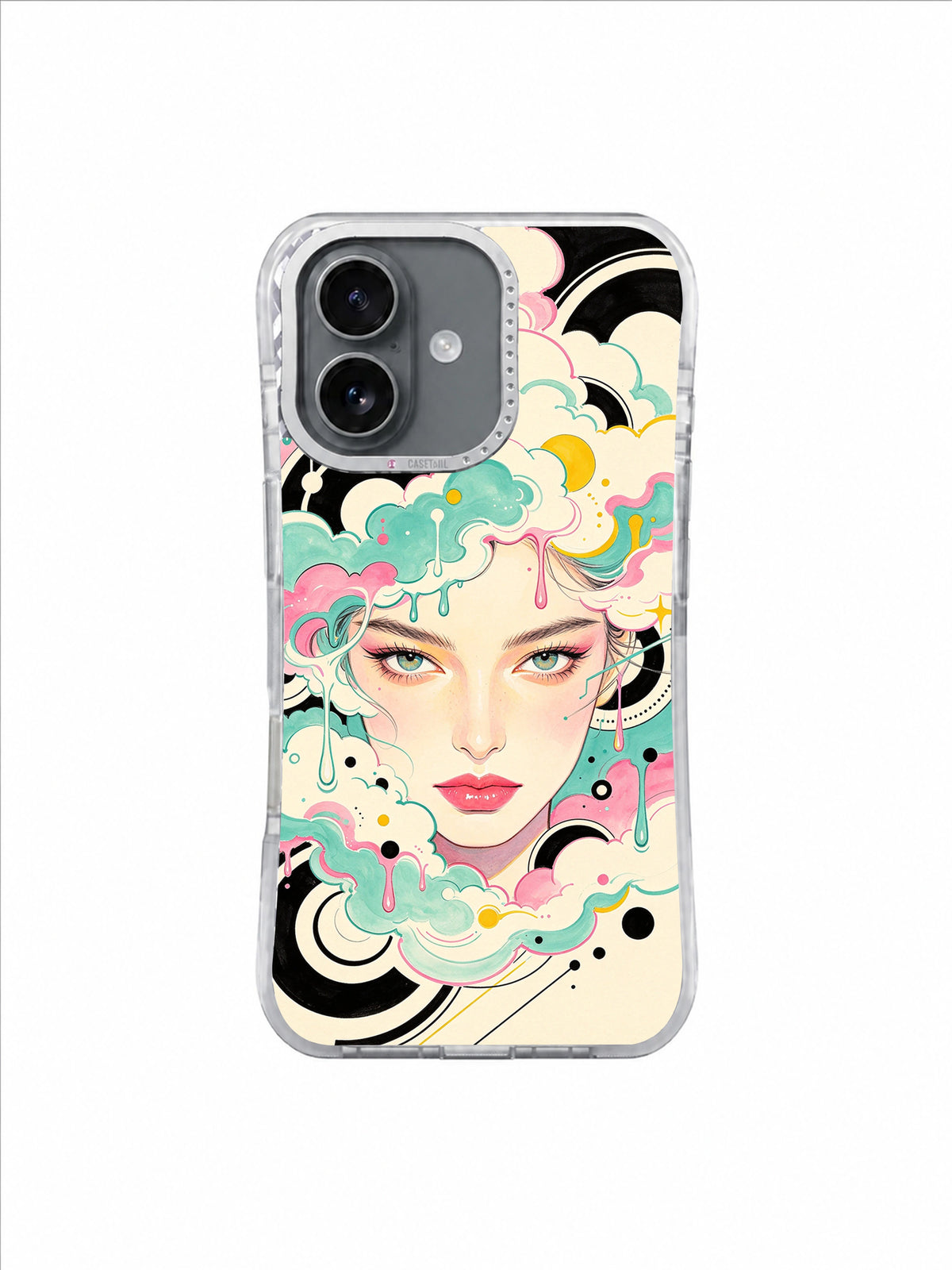 Mint Cloud Visionary iPhone 17 case pattern