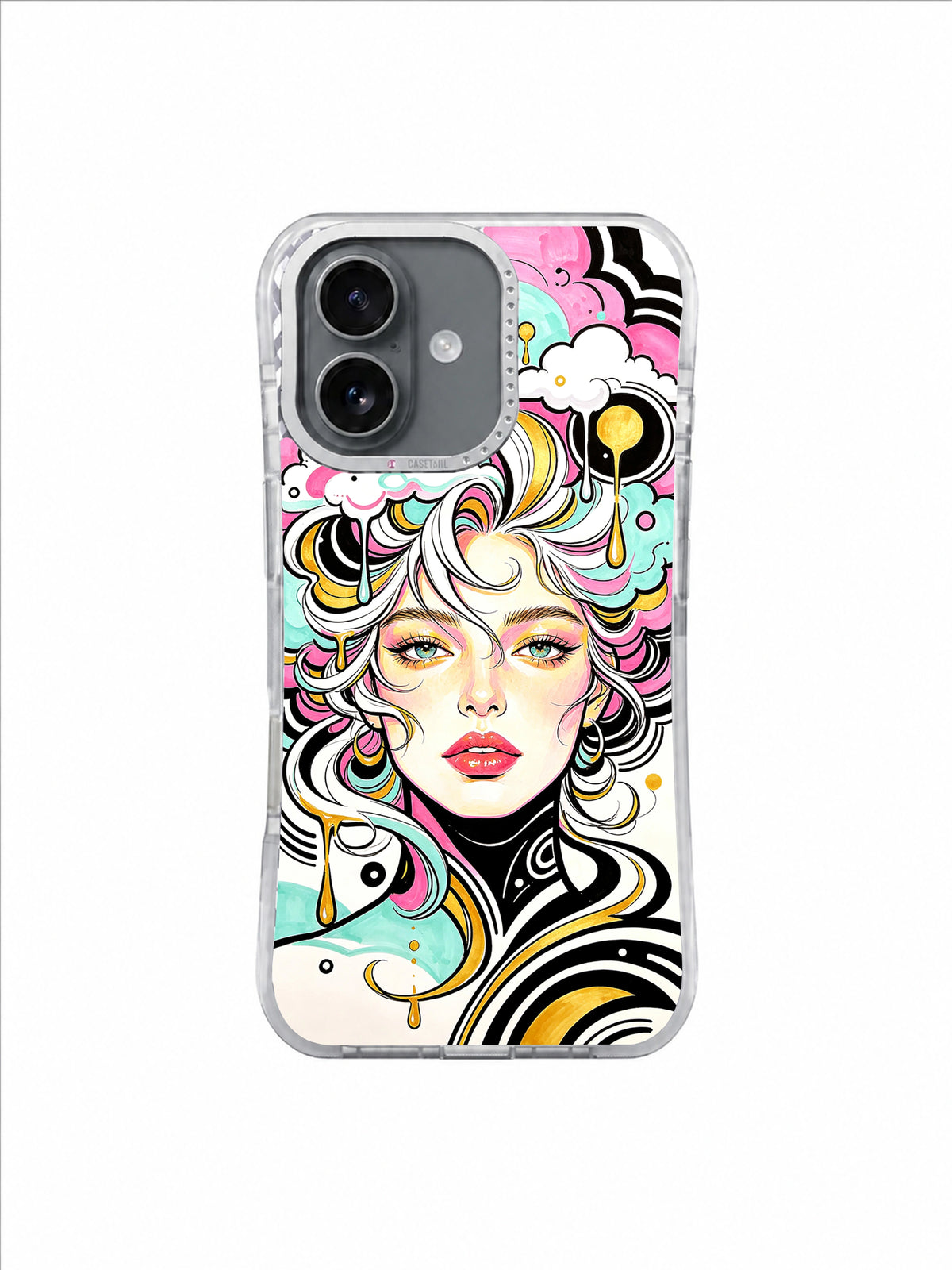 Golden Bloom Oracle iPhone 17 case pattern