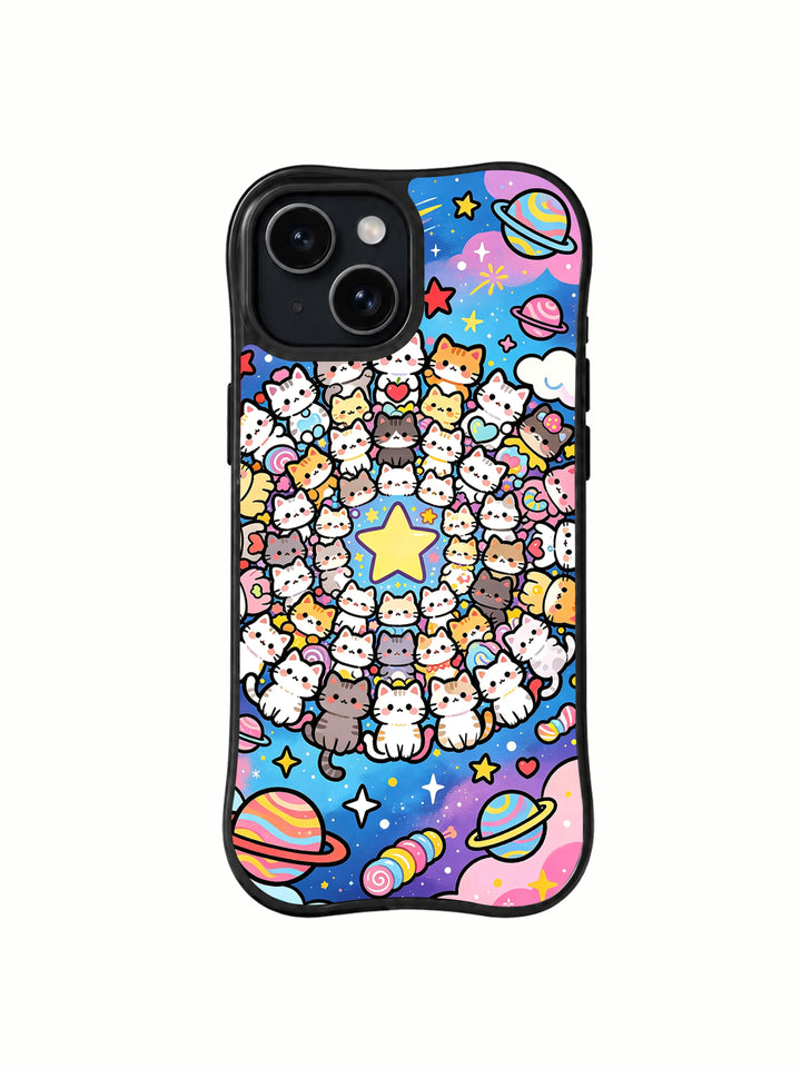 Galaxy Candy Cats iPhone Case