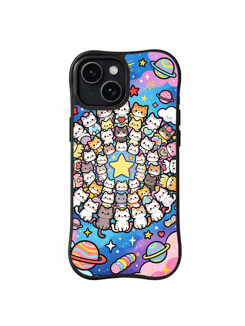 Galaxy Candy Cats iPhone Case