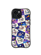 Candy Cloud Kittens pattern on iPhone 15 case