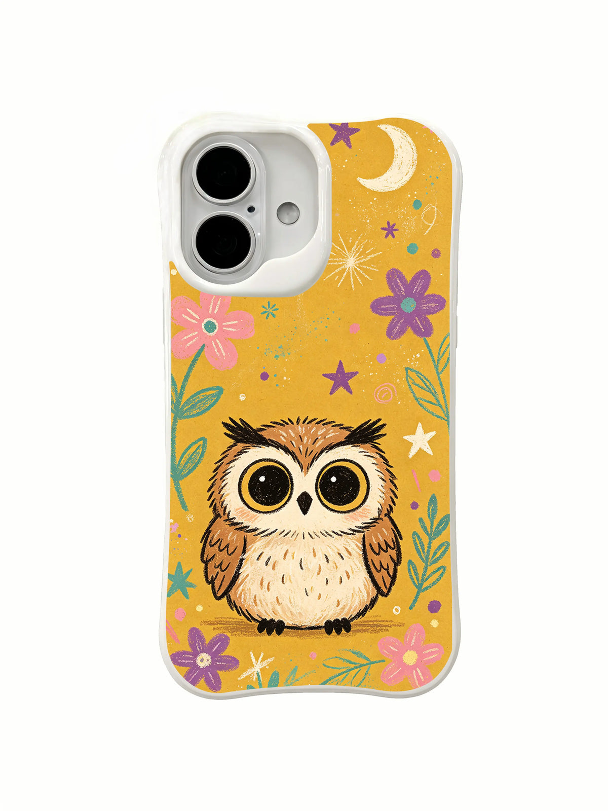 Sun Moon Garden Owl pattern iPhone 16 Plus case