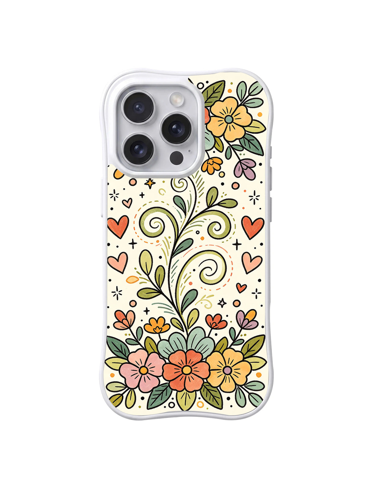 Gentle Blossom Rhythm iPhone 14 Pro case front view