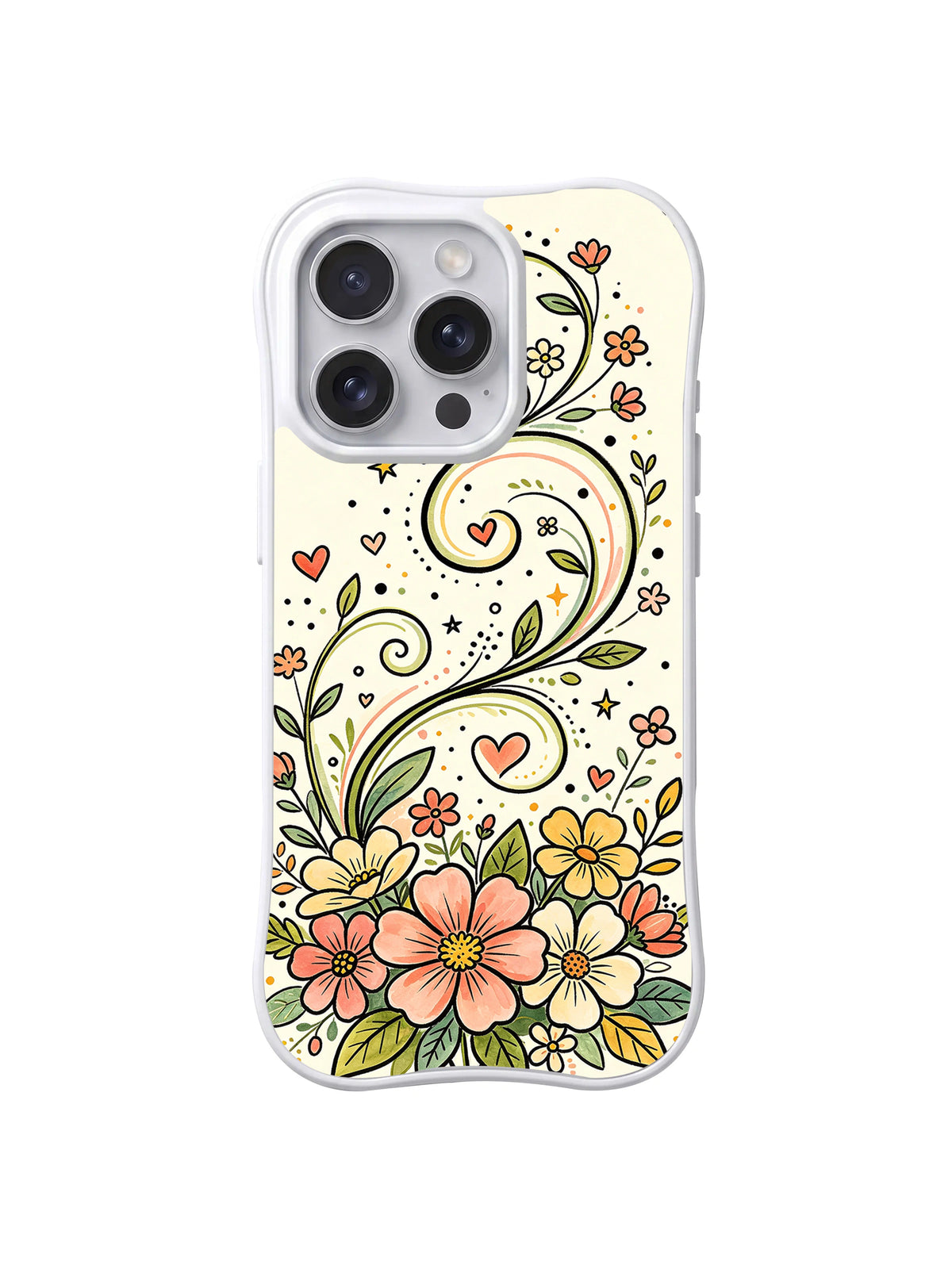 Heartvine Stillness iPhone 14 Pro case pattern