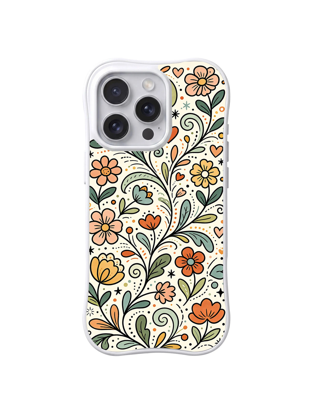 Flowing Petal Canopy iPhone 14 Pro case pattern