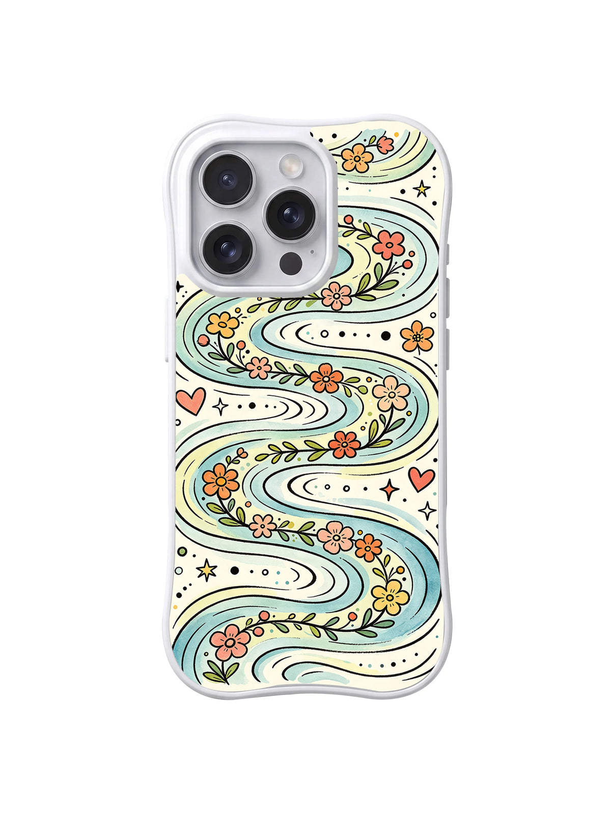 Blossom River iPhone 14 Pro case pattern