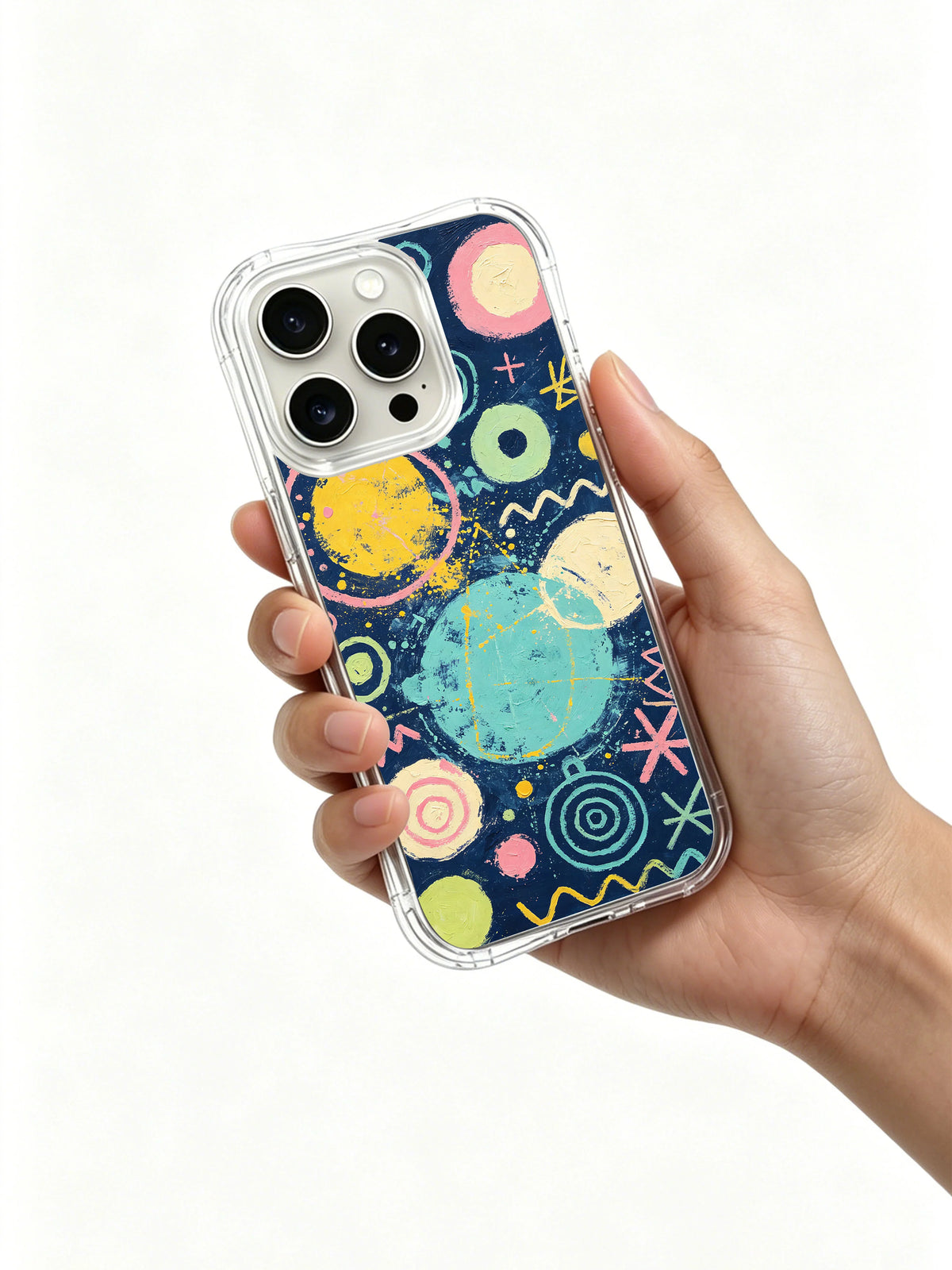Gentle Chaos Atlas iPhone 14 Pro Max case in hand