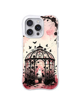 Pink gothic Ghost Black Rose Greenhouse iPhone 13 Pro case front view