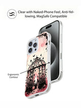 Gothic black rose iPhone 13 Pro case feature view