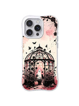 Ghost Black Rose Greenhouse iPhone 13 Pro case – Midnight Watering pattern by Vesper Rosethorn