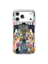 The Ghost Flower Market Before Dawn moonlit daisy bazaar iPhone case artwork