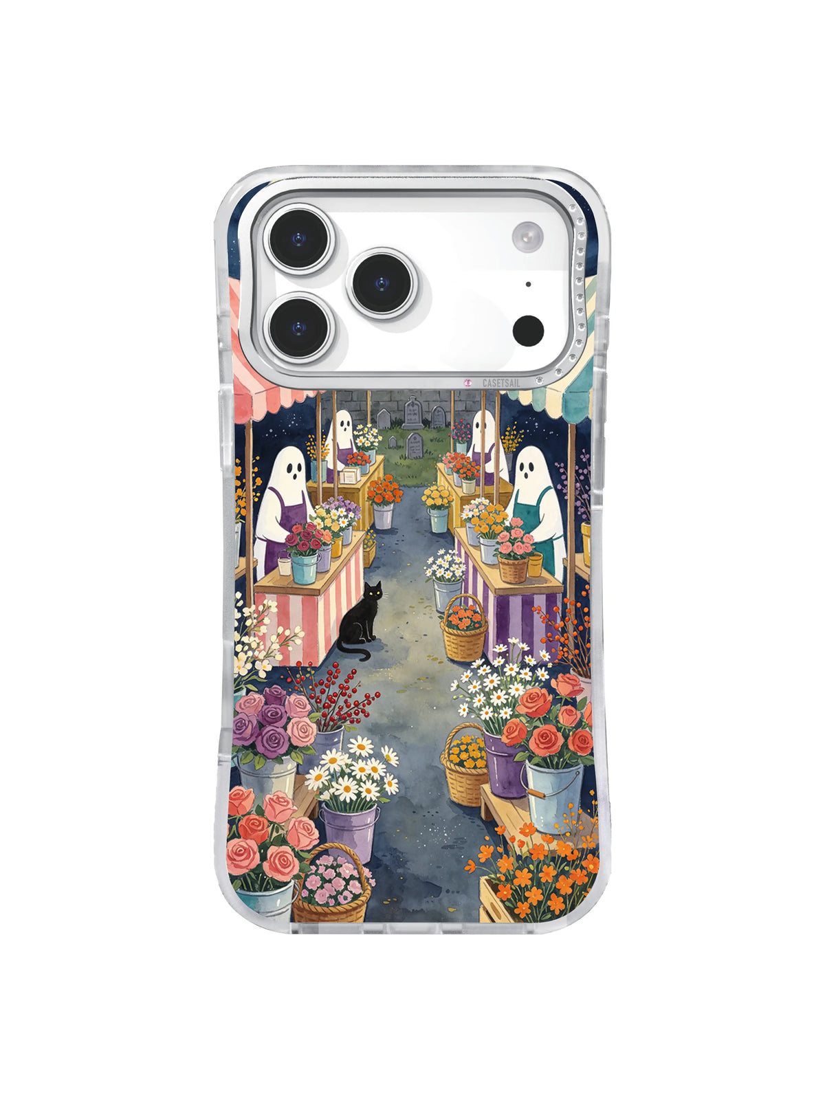 The Ghost Flower Market Before Dawn plum rose night market iPhone case artwork