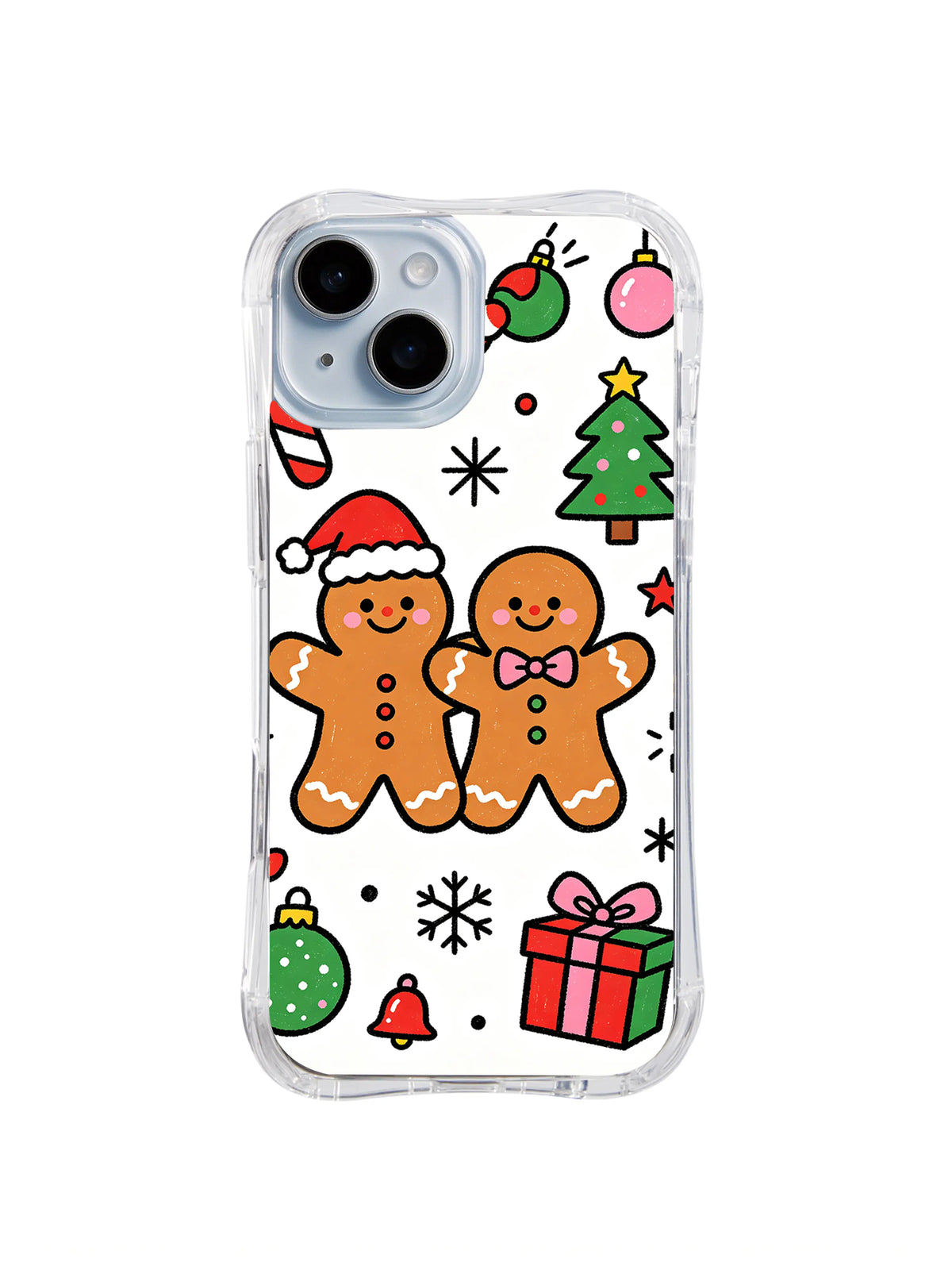 Gingerbread Couple Cheer pattern iPhone 13 case