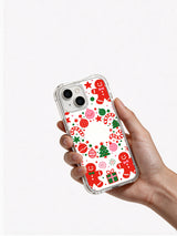 Cute Christmas gingerbread iPhone 13 case lifestyle view