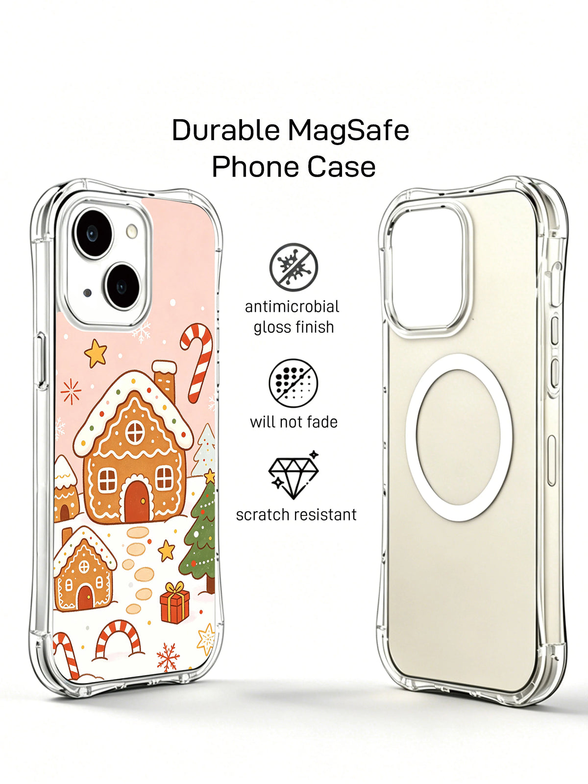 Gingerbread Christmas Village case front and back feature presentation