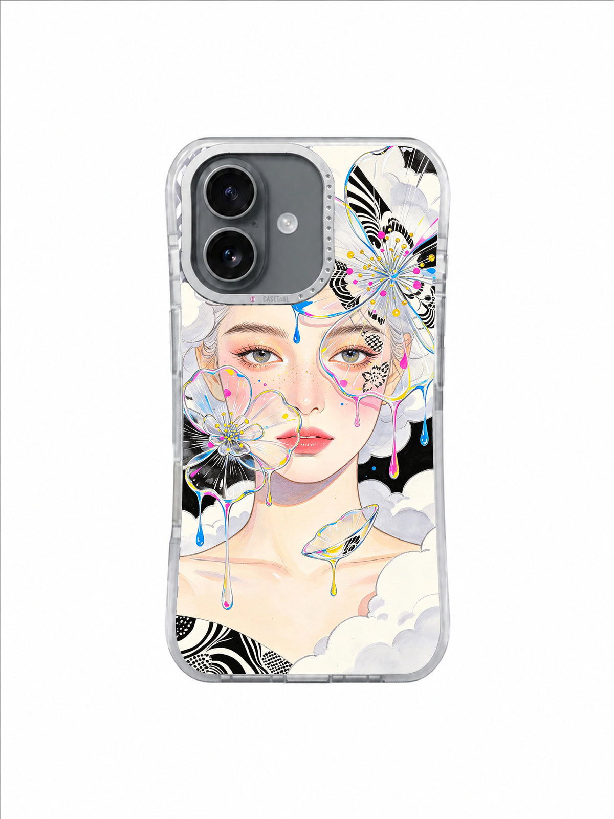 Transparent Garden Oracle iPhone 17 case pattern