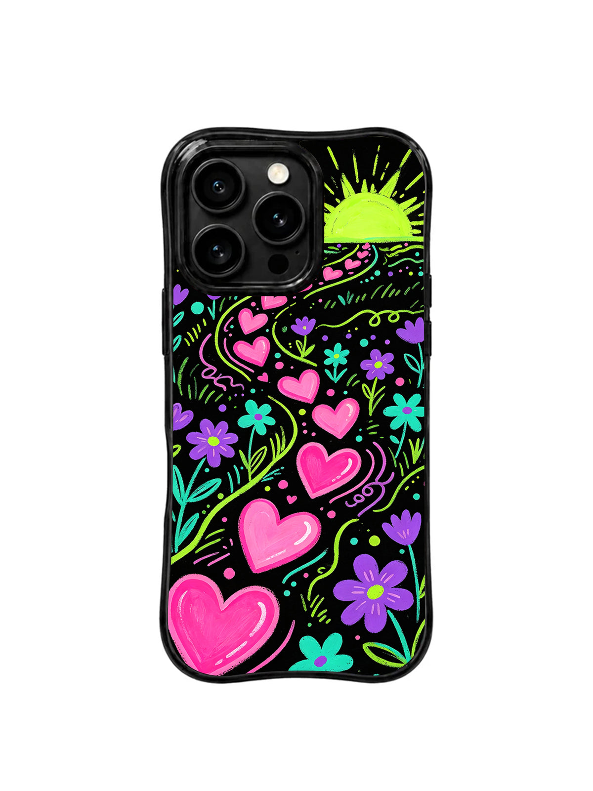 Glow Heart Prairie iPhone 16 Pro case front view