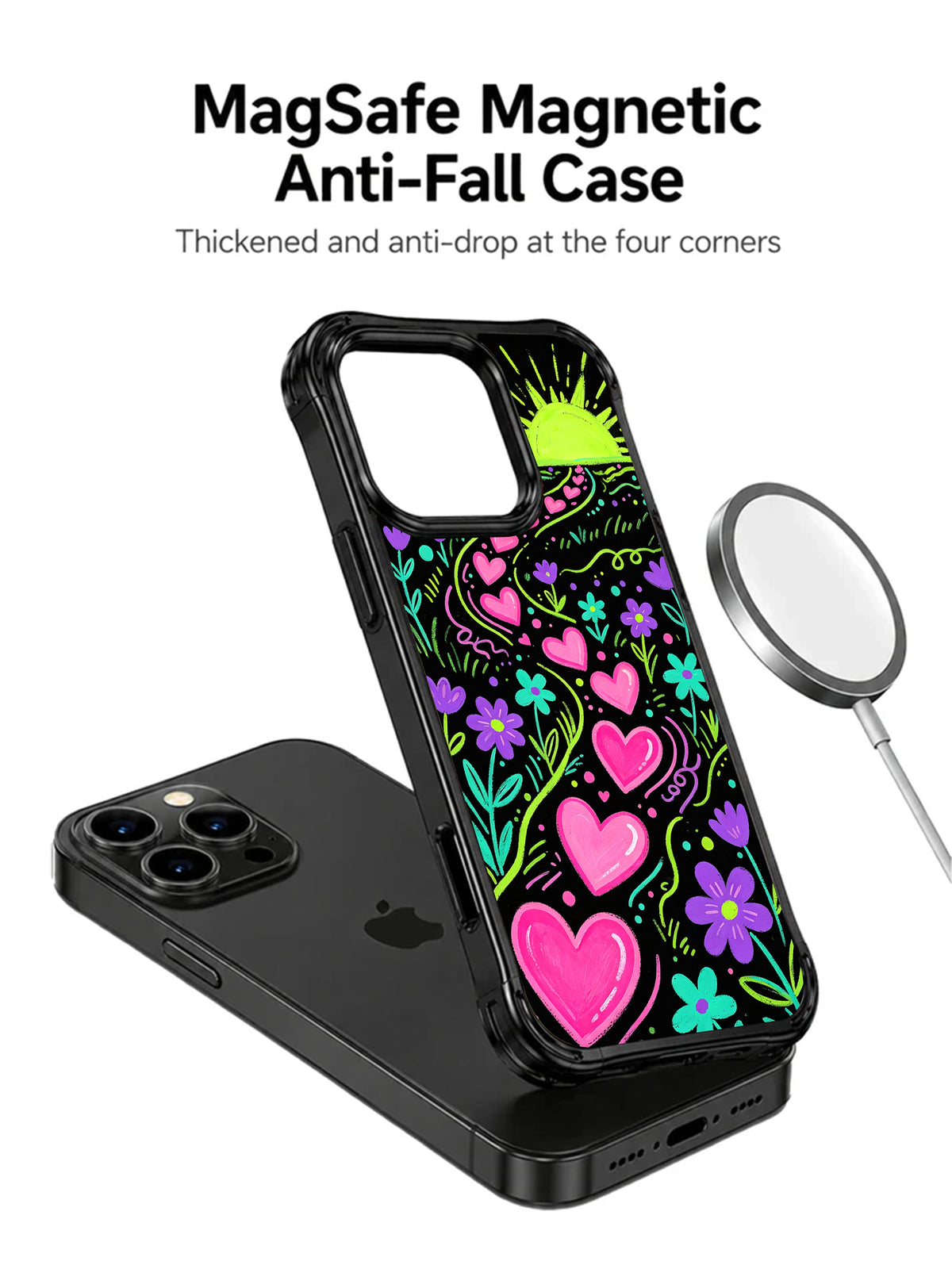 Glow Heart Prairie phone case detail