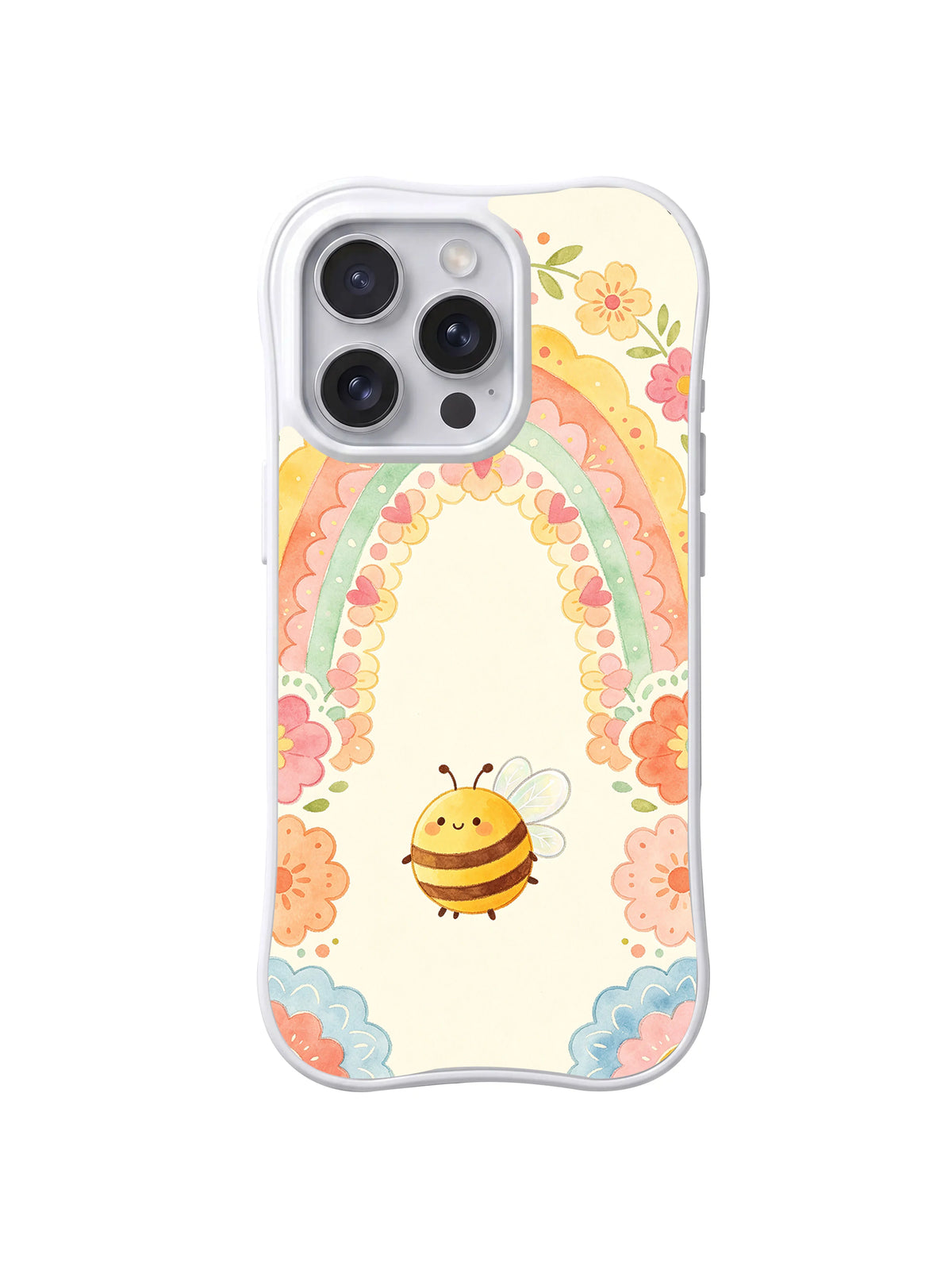Golden Bee Garden iPhone 14 Pro case front view
